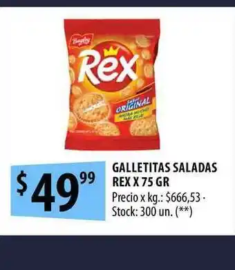 Punto Mayorista Rex Galletitas Saladas x 75gr oferta