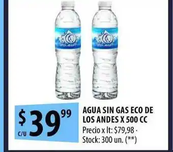 Punto Mayorista Agua Sin Gas Eco De Los Andes x 500cc oferta