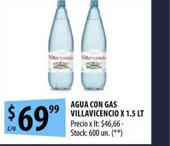 Punto Mayorista Agua Con Gas Villavicencio x 1.5Lt oferta