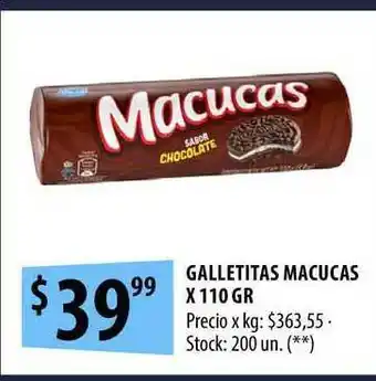 Punto Mayorista Macucas Galletitas x 110gr oferta