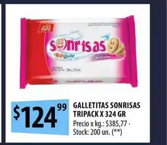 Punto Mayorista Sonrisas Galletitas Tripack x 324gr oferta