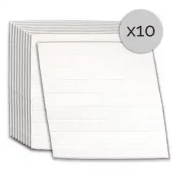 Frávega Placas 3d autoadhesivas ladrillo plano blanco 70x70 pack x10 oferta
