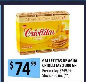 Punto Mayorista Criollitas Galletitas De Agua x 300gr oferta
