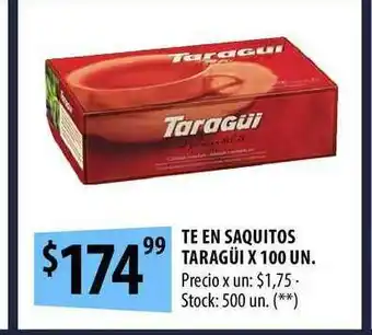 Punto Mayorista Taragüi Te En Saquitos x 100un oferta