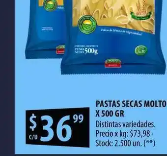Punto Mayorista Pastas Secas Molto x 500gr oferta