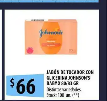 Punto Mayorista Johnson's Baby Jabón De Tocador Con Glicerina x 80/83gr oferta