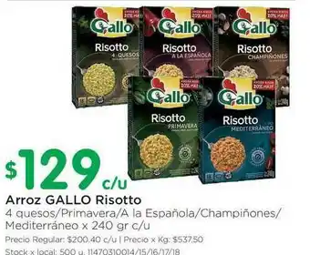 Jumbo Gallo Risotto Arroz x 240gr oferta