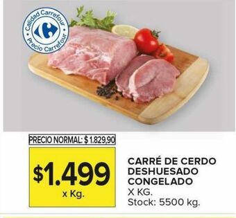 Carrefour Maxi Carré de cerdo deshuesado congelado x kg oferta