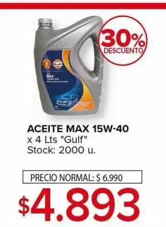 Carrefour Maxi Aceite max 15w 40 xc 4lts gulf oferta