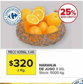 Carrefour Maxi Naranja de jugo x kg oferta