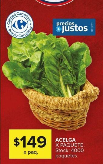 Carrefour Maxi Acelga x paquete oferta