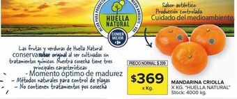 Carrefour Maxi Mandarina criolla huella natural x kg oferta