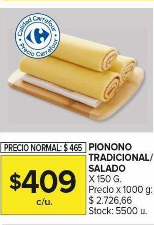 Carrefour Maxi Pionono tradicional/salado x 150g oferta