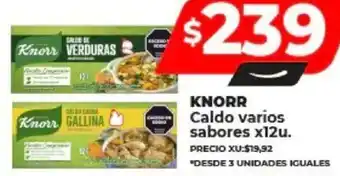 Supermayorista Vital KNORR Caldo varios sabores x12u. oferta