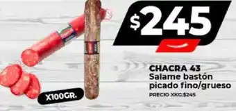 Supermayorista Vital CHACRA 43 Salame bastón picado fino/grueso X100GR. oferta