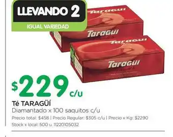Jumbo Taragüí Té oferta