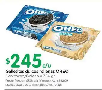 Jumbo Oreo Galletitas Dulces Rellenas x 354gr oferta