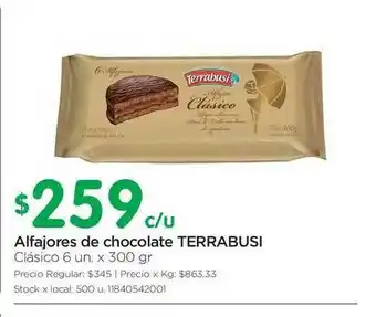 Jumbo Terrabusi Alfajores De Chocolate x 300gr oferta
