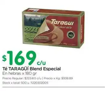 Jumbo Taragüí Té Blend Especial x 180gr oferta