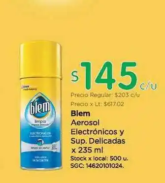 Jumbo Blem Aerosol Electrónicos Y Sup. Delicadas x 235ml oferta