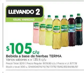 Jumbo Terma Bebida A Base De Hierbas x 1.35lt oferta