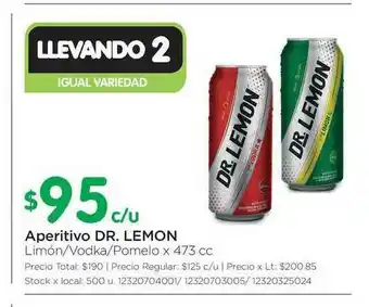 Jumbo Dr. Lemon Aperitivo x 473cc oferta