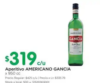Jumbo Americano Gancia Aperitivo x 950cc oferta