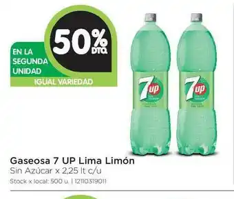 Jumbo 7 Up Gaseosa Lima Limón x2.25lt oferta