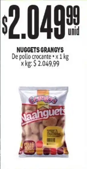 Makro NUGGETS GRANGYS De pollo crocante x1 kg oferta