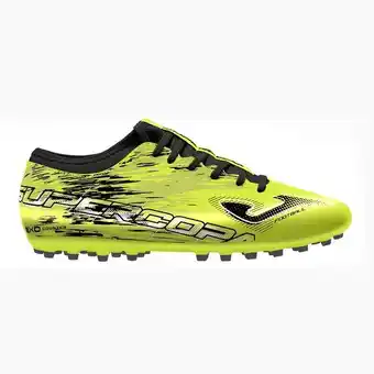 Joma Botas fútbol supercopa 23 césped artificial ag amarillo flúor negro oferta