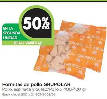 Jumbo Grupolar Formitas De Pollo x 400/420gr oferta