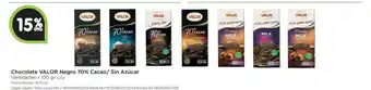 Jumbo Chocolate Valor Negro 70% Cacao Sin Azúcar x 100gr c/u oferta
