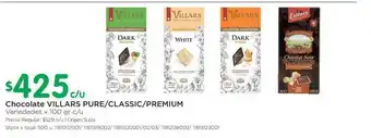 Chocolate Villars Pure Classic Premium x 100gr c/u