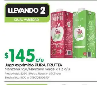 Jumbo Pura Frutta Jugo Exprimido x 1 Lt c/u oferta