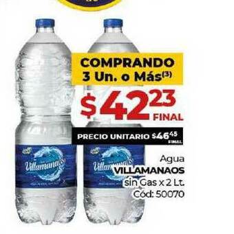 Diarco Agua Villamanaos Sin Gas x 2 lt oferta