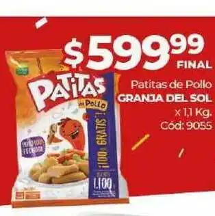 Diarco Patitas De Pollo Granja Del Sol x 1.1 kg oferta