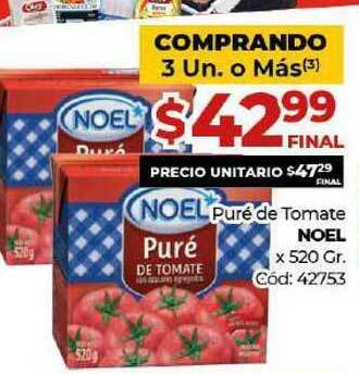 Diarco Noel Puré De Tomate x 520 gr oferta