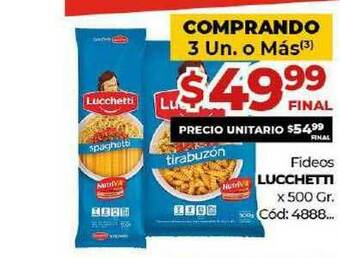 Diarco Fideos Lucchetti x 500gr oferta