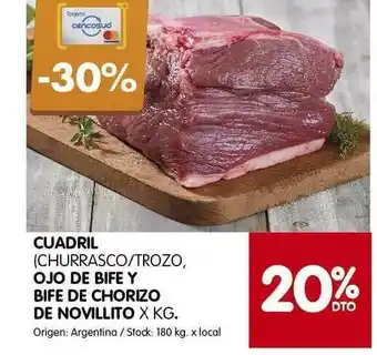 Disco Cuadril Ojo De Bife Y Bife De Chorizo De Novillito oferta