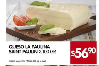 Disco Queso La Paulina Saint Paulin x 100gr oferta