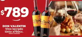 Supermayorista Vital DON VALENTIN Vino lacrado tinto x750cc. oferta