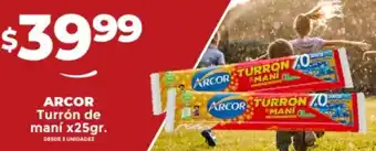 Supermayorista Vital ARCOR Turrón de maní x25gr. oferta