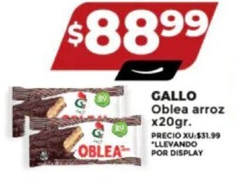 Supermayorista Vital GALLO Oblea arroz x20gr. oferta