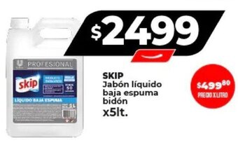Supermayorista Vital SKIP Jabón líquido baja espuma bidón x5lt. oferta