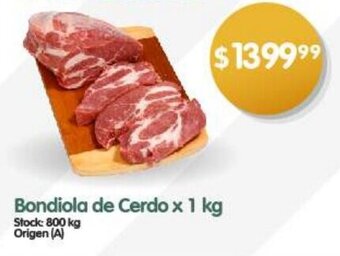 Supermercados Buenos Días Bondiola de Cerdo x 1 kg oferta