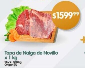 Supermercados Buenos Días Tapa de Nalga de Novillo x 1 kg oferta
