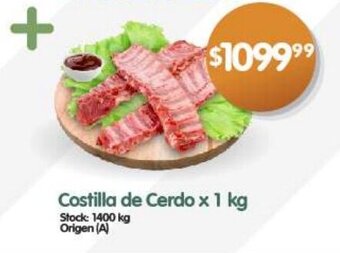 Supermercados Buenos Días Costilla de Cerdo x 1 kg oferta