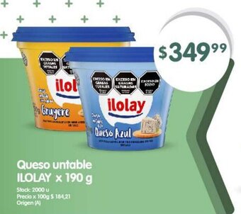 Supermercados Buenos Días Queso untable ILOLAY x 190 g oferta
