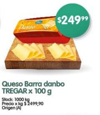 Supermercados Buenos Días Queso Barra danbo TREGAR x 100 g oferta
