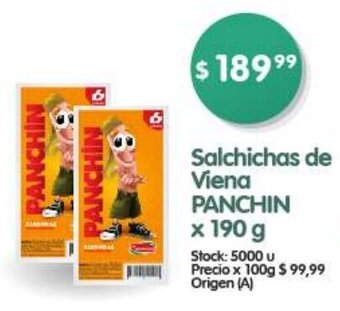 Supermercados Buenos Días Salchichas de Viena PANCHIN x 190 g oferta